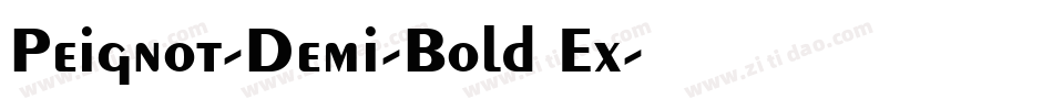 Peignot-Demi-Bold Ex字体转换
